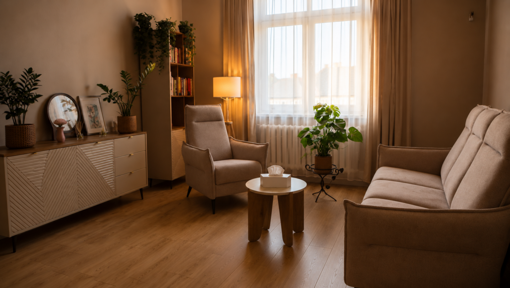 Przytulny gabinet psychoterapeutyczny w Pile, profesjonalne miejsce terapii – Weronika Grzelak